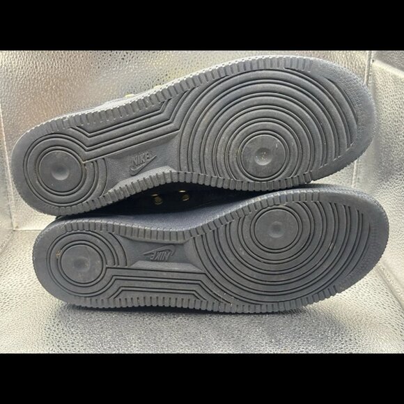 Size 11 - Nike SF Air Force 1 Mid 'Obsidian' Navy Blue/Gold Mens 917753-400 - Picture 13 of 13